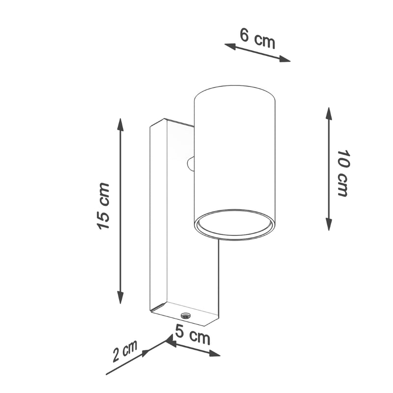Wall lamp steel Utti modern Design GU10