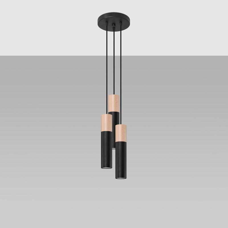 Pendant lamp steel, wood Pablo modern Design GU10