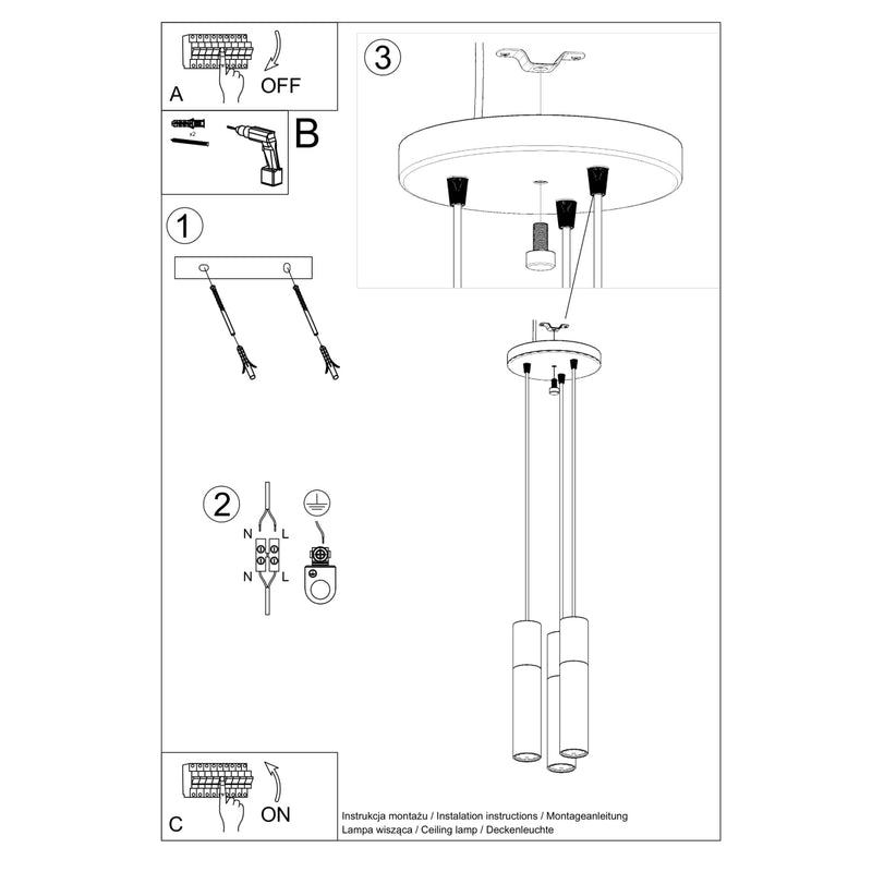 Pendant lamp steel, wood Pablo modern Design GU10
