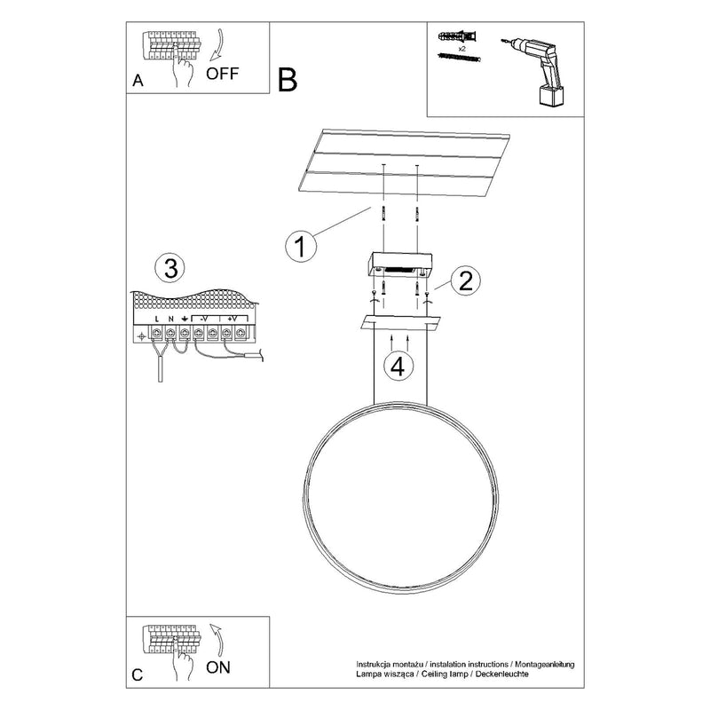 Pendant lamp steel Rio modern Design LED