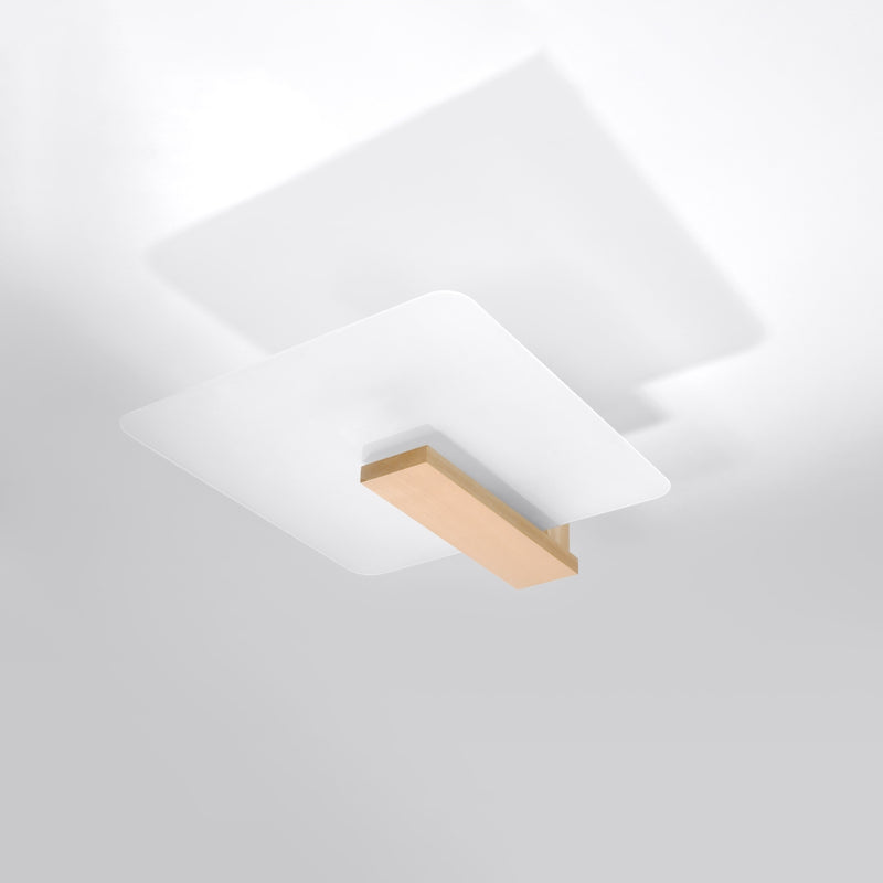 Ceiling lamp wood, glass Lappo Scandinavian Design E27