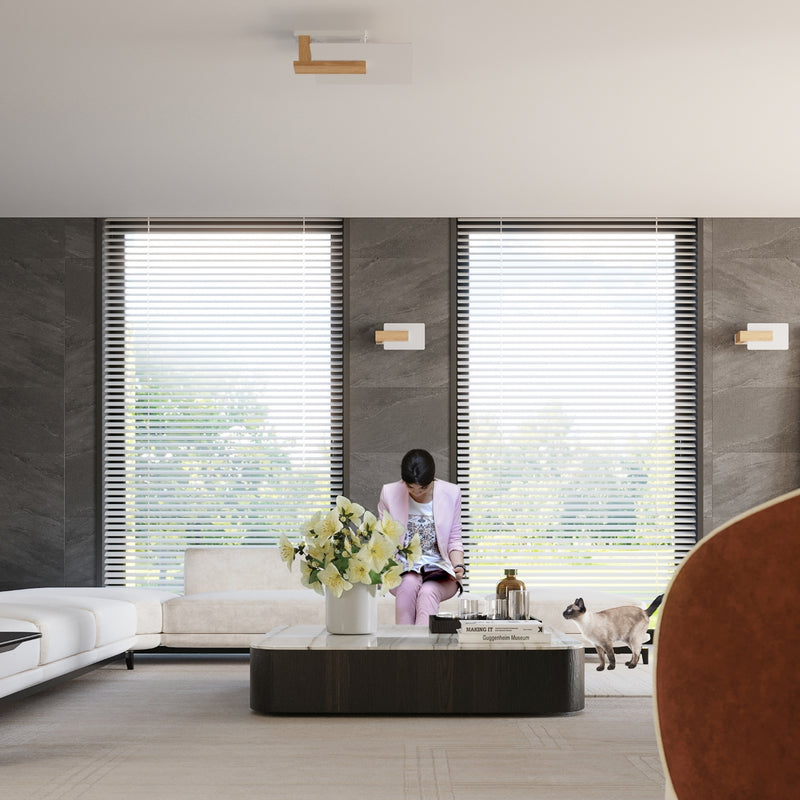 Wall lamp wood, glass Lappo Scandinavian Design E14