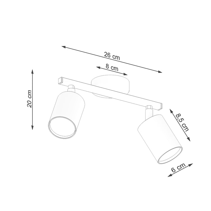 Ceiling lamp steel Lemmi minimalistic Design GU10