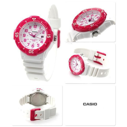 Casio Womens Analogue Rubber Strap Red Watch - LRW-200H-4BVDF