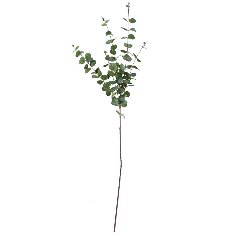 60cm Smoke Grey Vase Pink Peonies and Artificial Eucalyptus