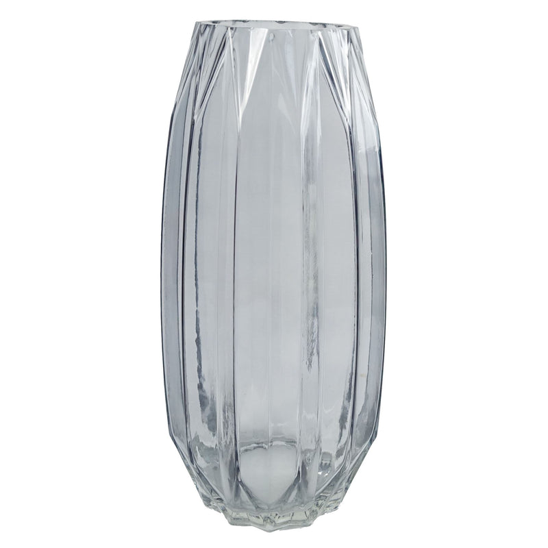 85cm Geometric Glass Vase Pink Peony and Berry Artificial Flowers