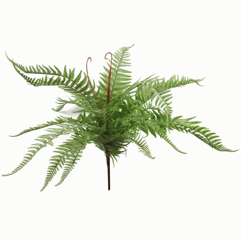 60cm Artificial Bushy Dixie Wood Fern Light Green Plant