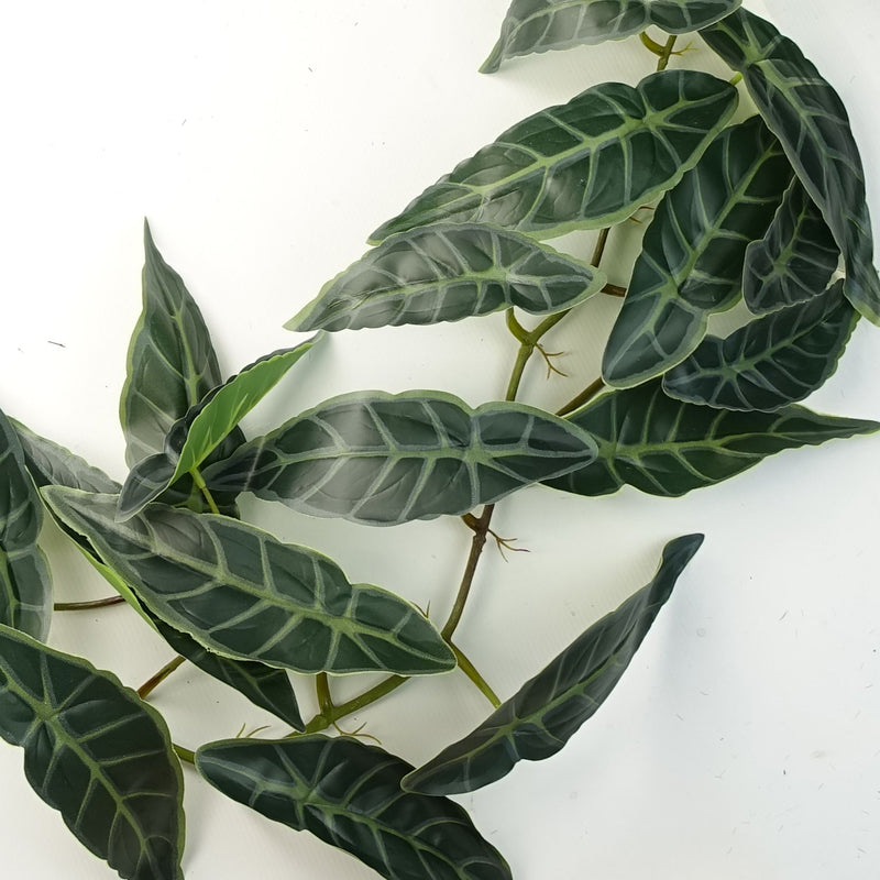 6 x 110cm Artificial Hanging Trailing Dark Green Leaf Plant