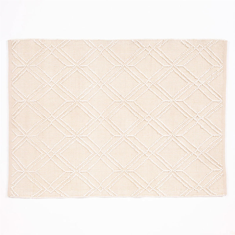 Blenheim Diamond 100% Pet 120x170cm Cream Rug