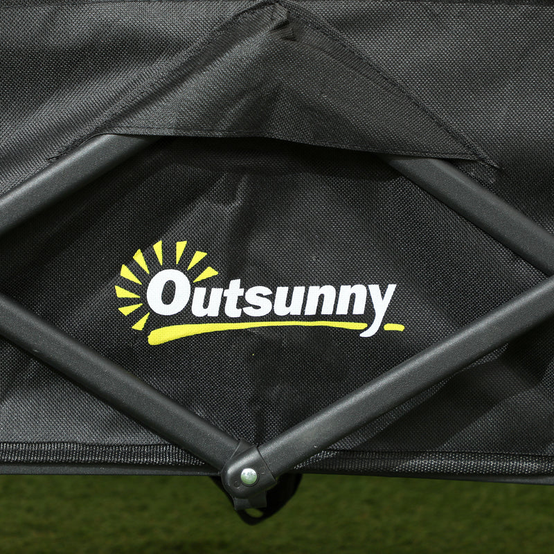 Outsunny 62L Festival Trolley, 120kg Heavy Duty Folding Trolley Cart, Black