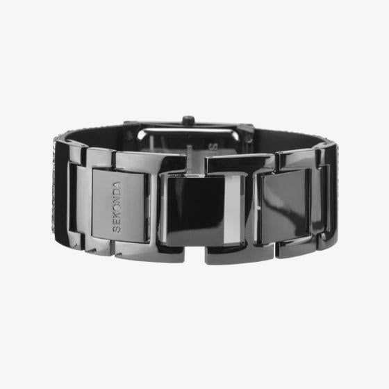 Seksy Rocks® Ladies Watch Grey Case & Leather Strap with Grey Dial 2654