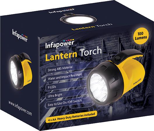 Infapower Lantern Torch including 4xAA Batteries- F065