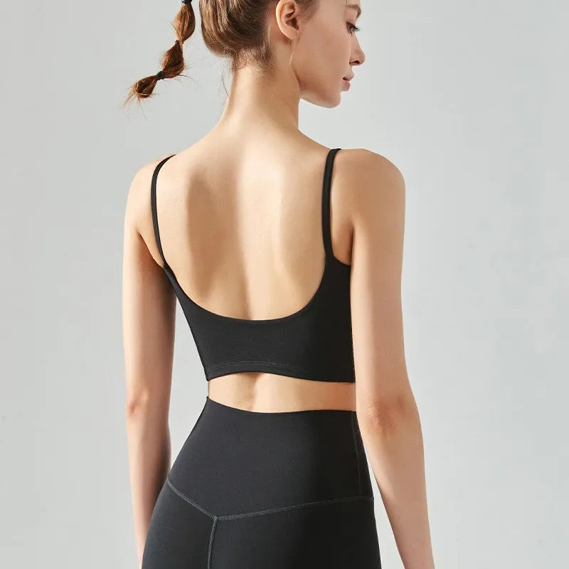 Breathable Sports Bra for Women, Fitness Top, Push Up Sport Bra, Fixed Pad, Yoga Underwear, Sport Tops  Running Vest, Gym Wear