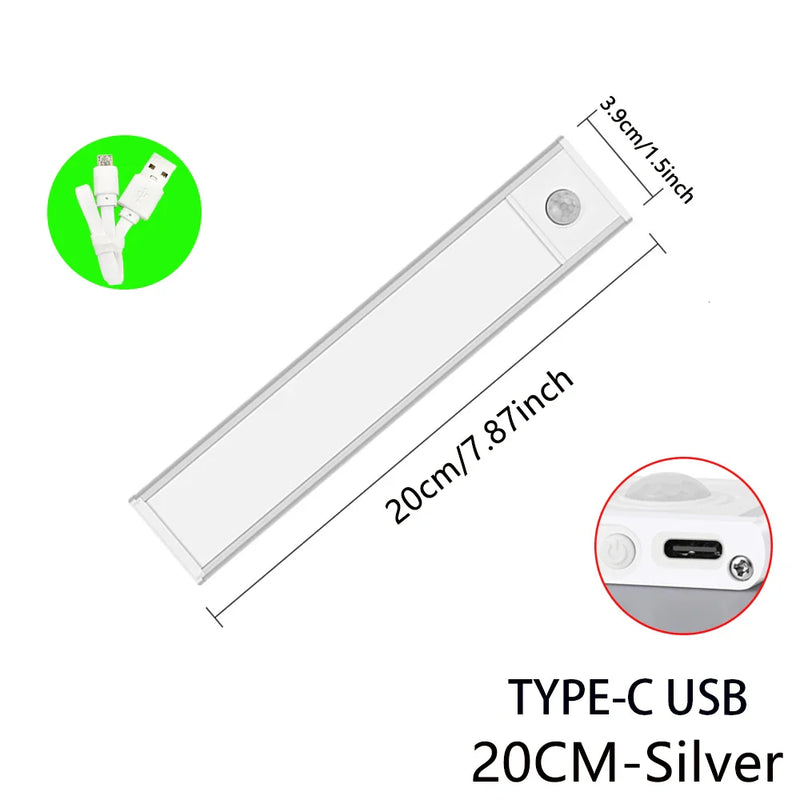 Night Light Led Light Under Cabinet Light Motion Sensor night light Closet Light Cabinet Kitchen Lighting Magnetic night light