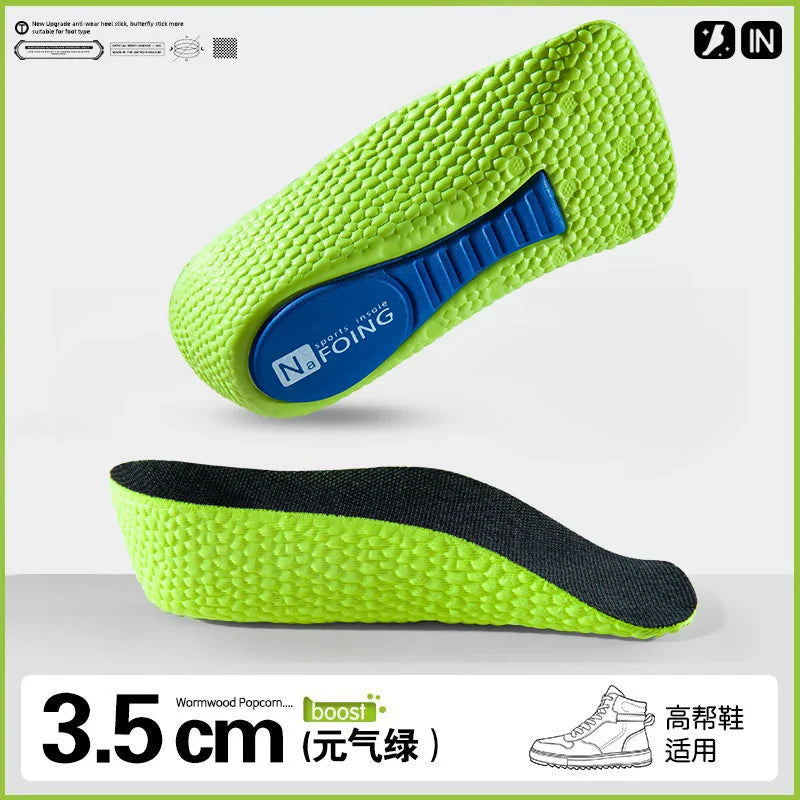 Memory Foam Height Increase Insoles for Men Women Shoes Flat Feet Arch Support Orthopedic Insoles Sneakers Heel Lift Shoe Pads