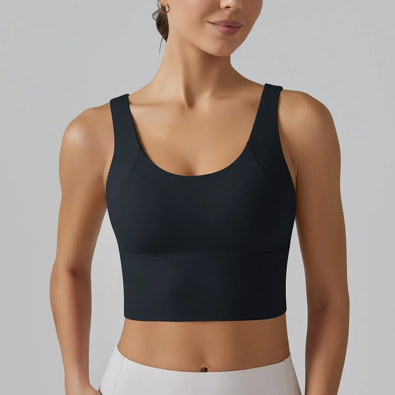 Yoga Bra Underwear Women Summer Shockproof Bra Beautiful Back Sports Running External Wear Training Fitness Yoga Tank Top Bra