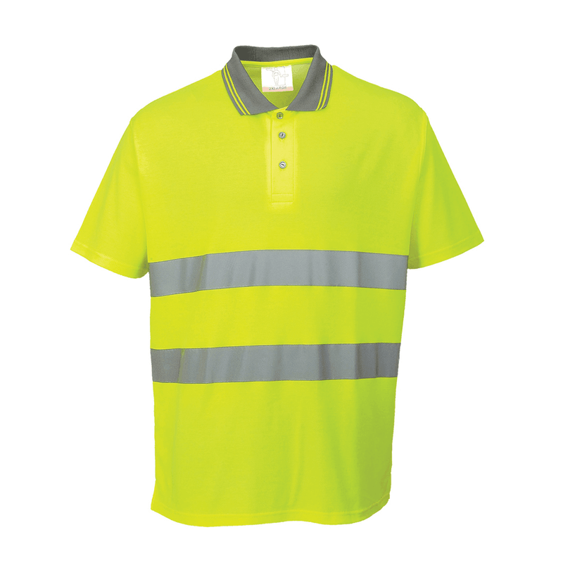 Portwest S171 Hi-Vis Cotton Comfort Breathable Polo Shirt