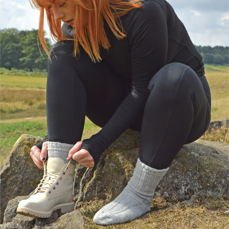 1 Pack Ladies Lightweight Soft Knitted 100% Pure Wool Bed Socks