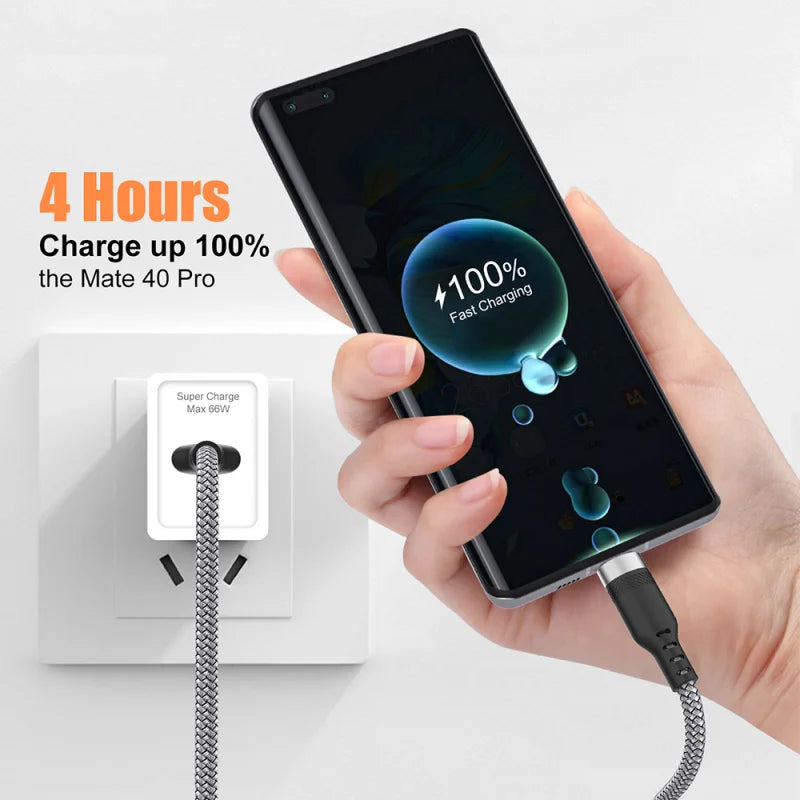 Universal USB Type C Cable 5A Super Fast Charge Cable 3m 5m 8m USB C Extend Data Cable For iphone 15 Samsung Huawei Xiaomi PS4/5