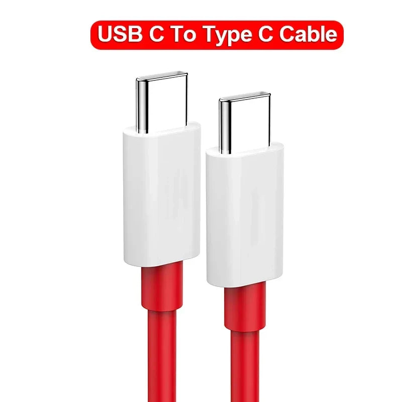 PD 65W For Oneplus USB Type C to Type C Super Fast Charging Data Cable For 12 11 10 Pro 9 10T 9R 8T 8 7T 7 5A Quick Charger Wire