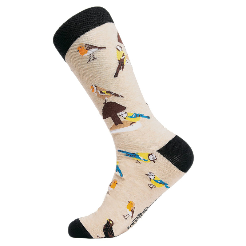 1 Pack Mens & Ladies Bird Pattern Crew Cotton Socks