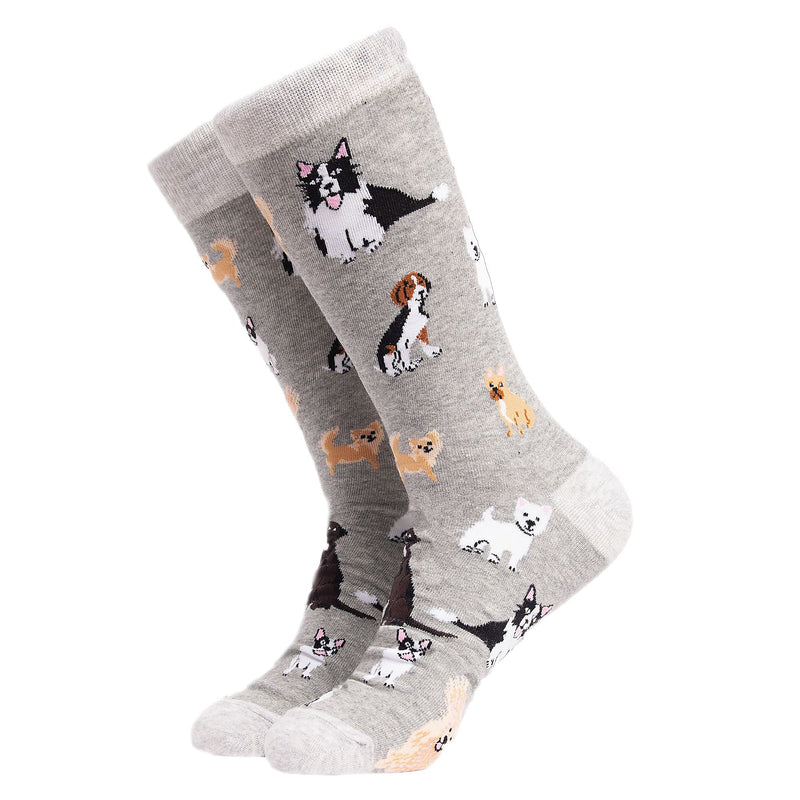 1 Pack Mens & Ladies Novelty Dog Crew Cotton Socks