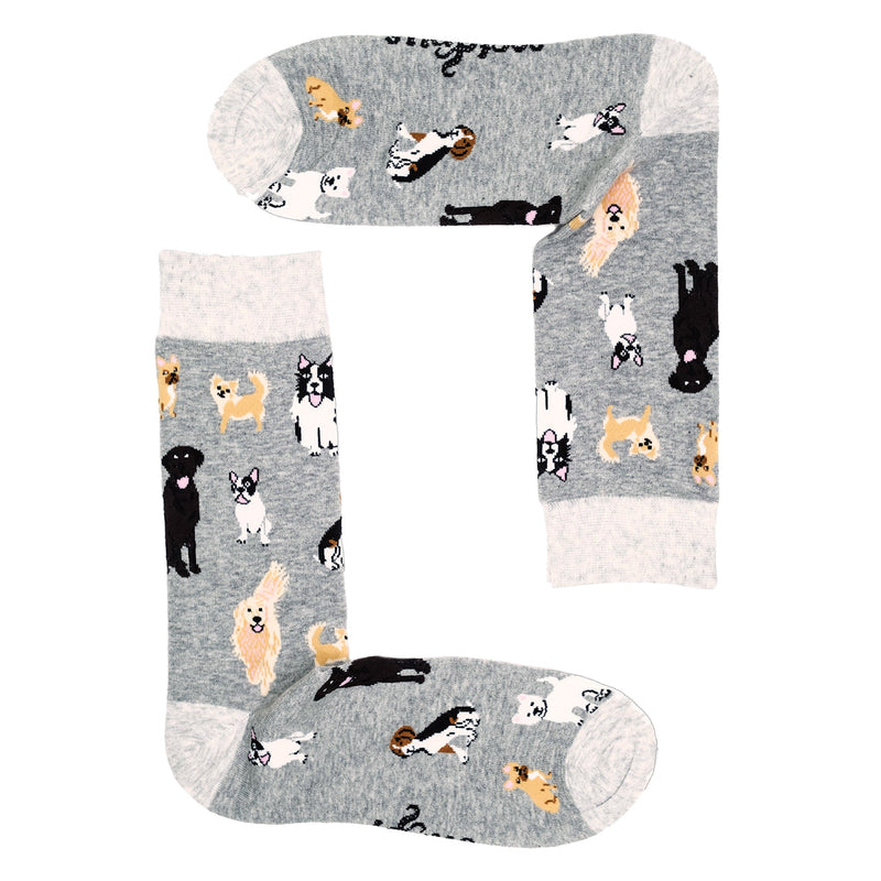 1 Pack Mens & Ladies Novelty Dog Crew Cotton Socks