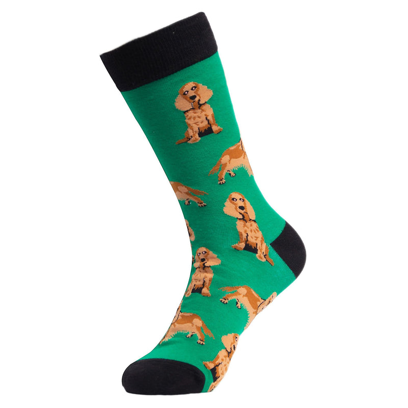 1 Pack Mens & Ladies Novelty Dog Crew Cotton Socks
