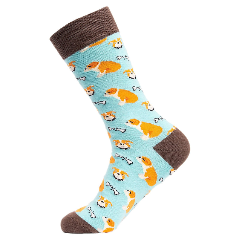 1 Pack Mens & Ladies Novelty Dog Crew Cotton Socks