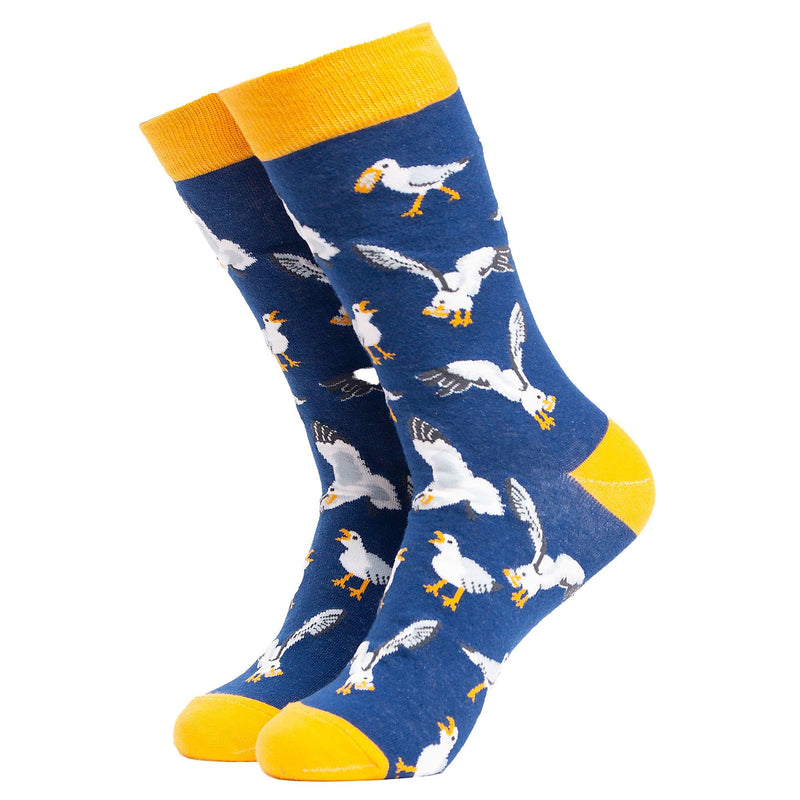 1 Pack Mens & Ladies Bird Pattern Crew Cotton Socks