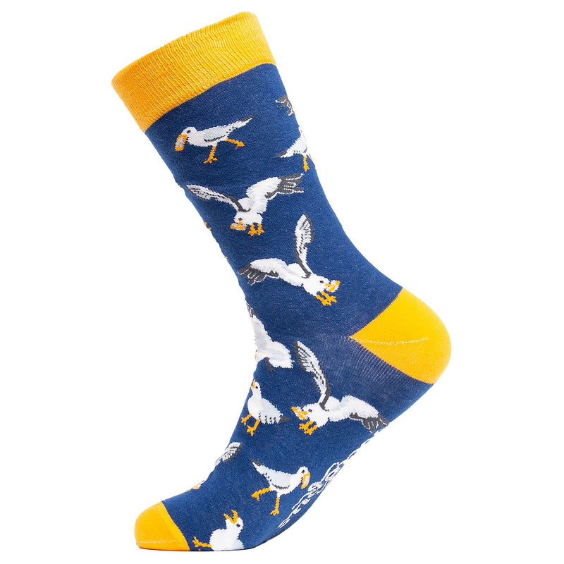 1 Pack Mens & Ladies Bird Pattern Crew Cotton Socks
