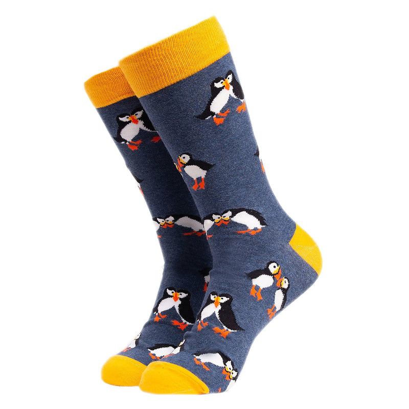 1 Pack Mens & Ladies Bird Pattern Crew Cotton Socks