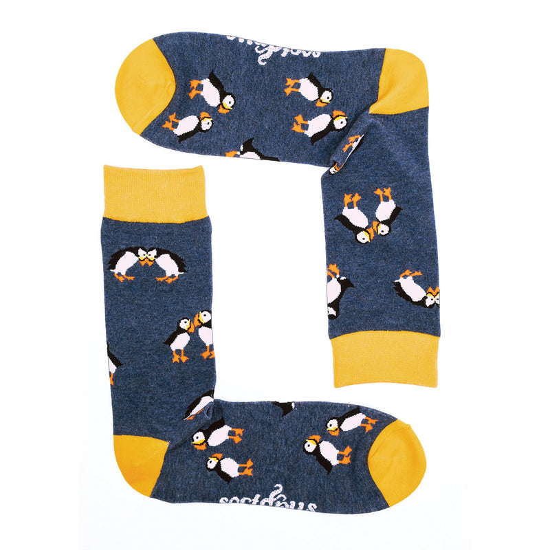 1 Pack Mens & Ladies Bird Pattern Crew Cotton Socks