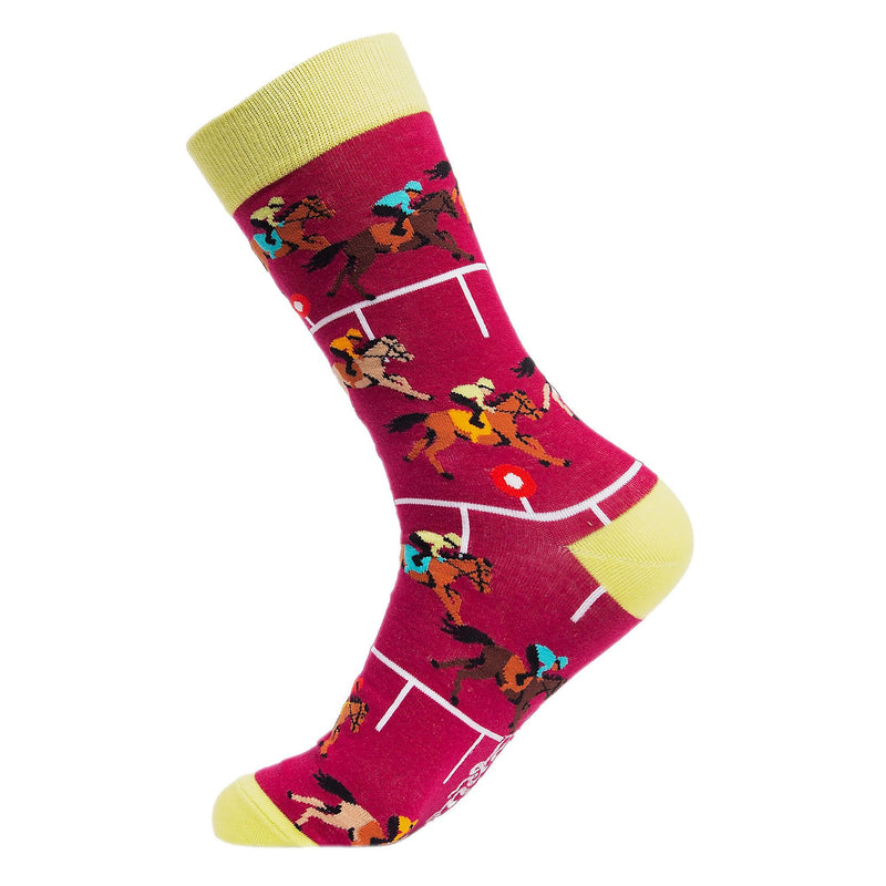 1 Pack Mens & Ladies Sports Themed Crew Cotton Socks