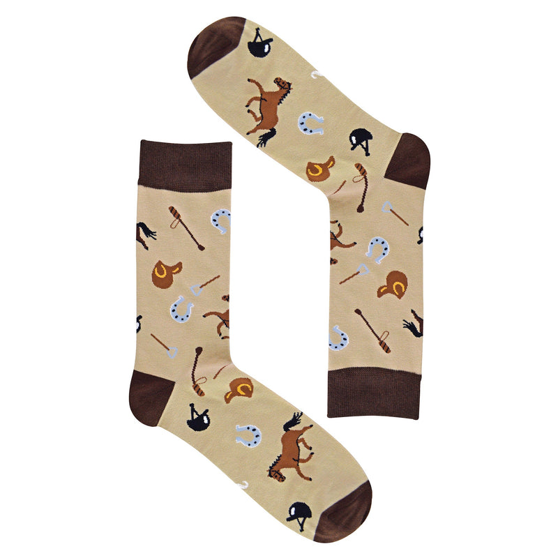 1 Pack Mens & Ladies Sports Themed Crew Cotton Socks