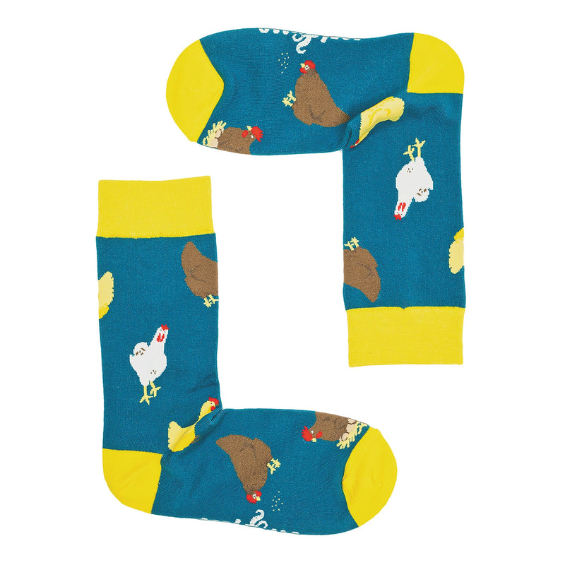 1 Pack Mens & Ladies Bird Pattern Crew Cotton Socks