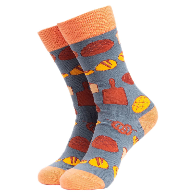 1 Pack Mens & Ladies Food Print Crew Cotton Socks