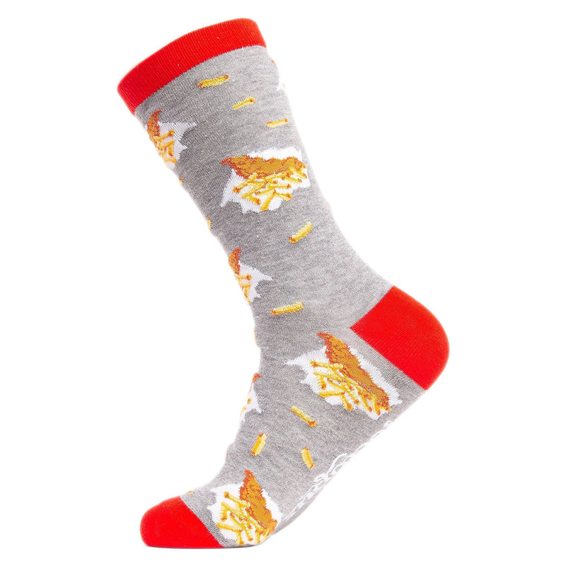 1 Pack Mens & Ladies Food Print Crew Cotton Socks
