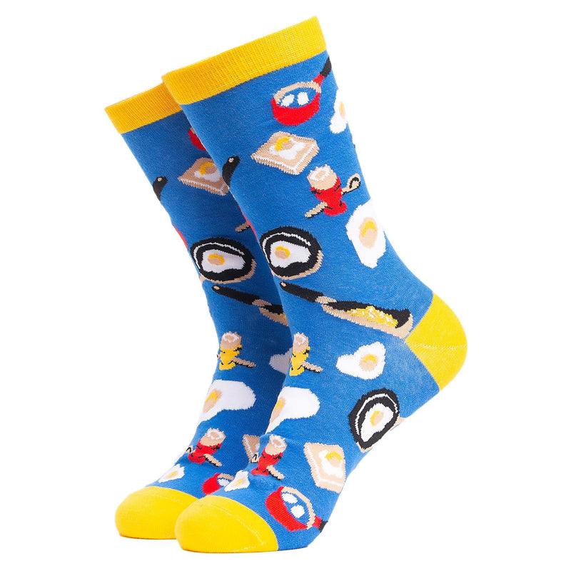 1 Pack Mens & Ladies Food Print Crew Cotton Socks