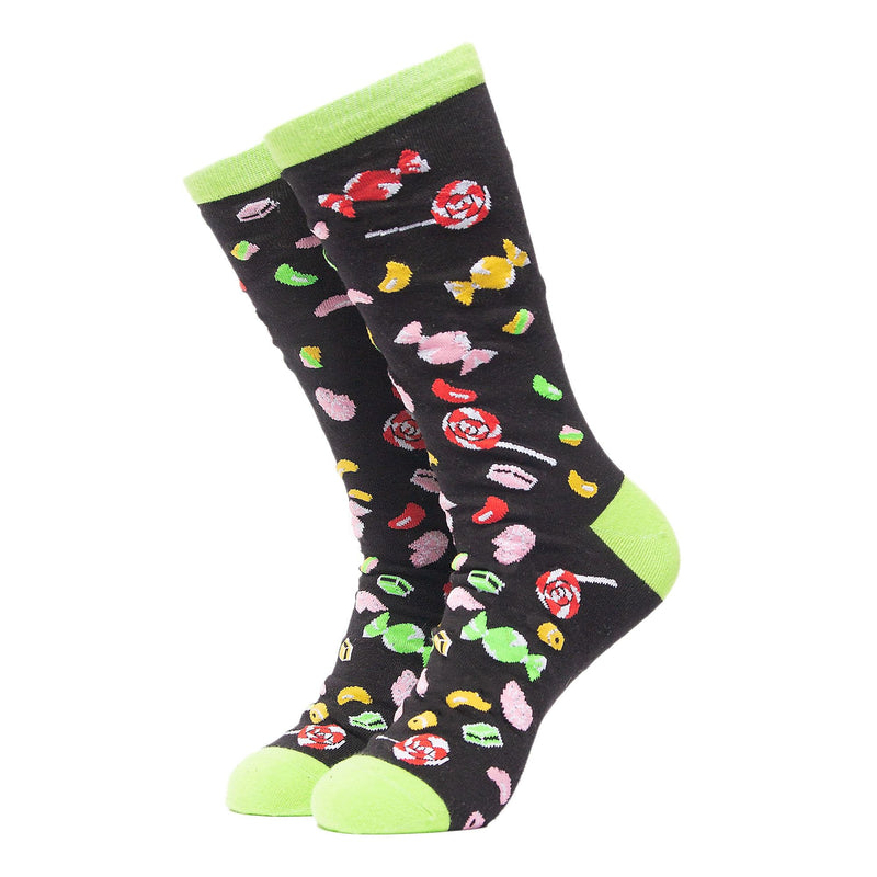 1 Pack Mens & Ladies Food Print Crew Cotton Socks