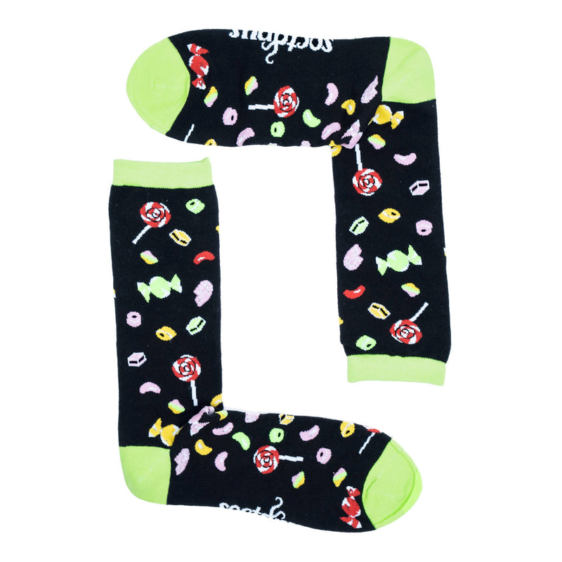 1 Pack Mens & Ladies Food Print Crew Cotton Socks