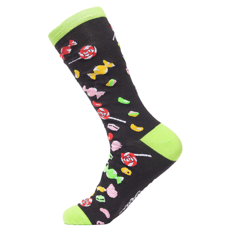 1 Pack Mens & Ladies Food Print Crew Cotton Socks