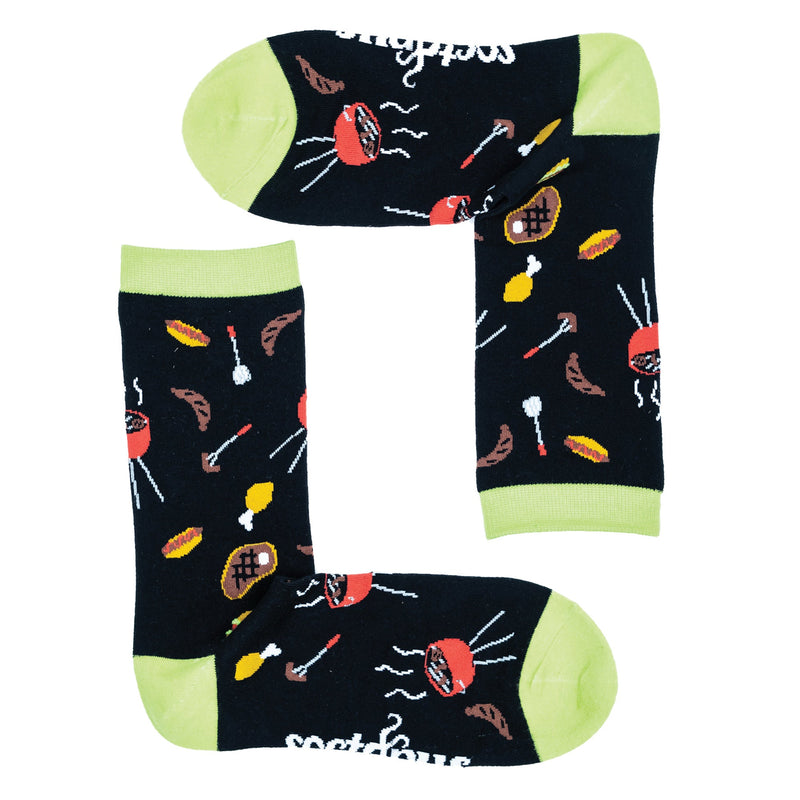 1 Pack Mens & Ladies Food Print Crew Cotton Socks
