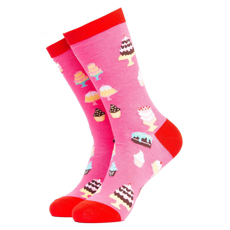 1 Pack Mens & Ladies Food Print Crew Cotton Socks