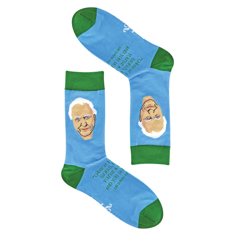 1 Pack Mens & Ladies David Attenborough Crew Cotton Socks