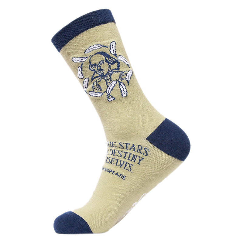 1 Pack Mens & Ladies William Shakespeare Crew Cotton Socks