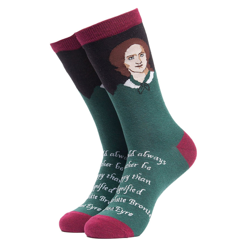 1 Pack Mens & Ladies Charlotte Bronte Crew Cotton Socks