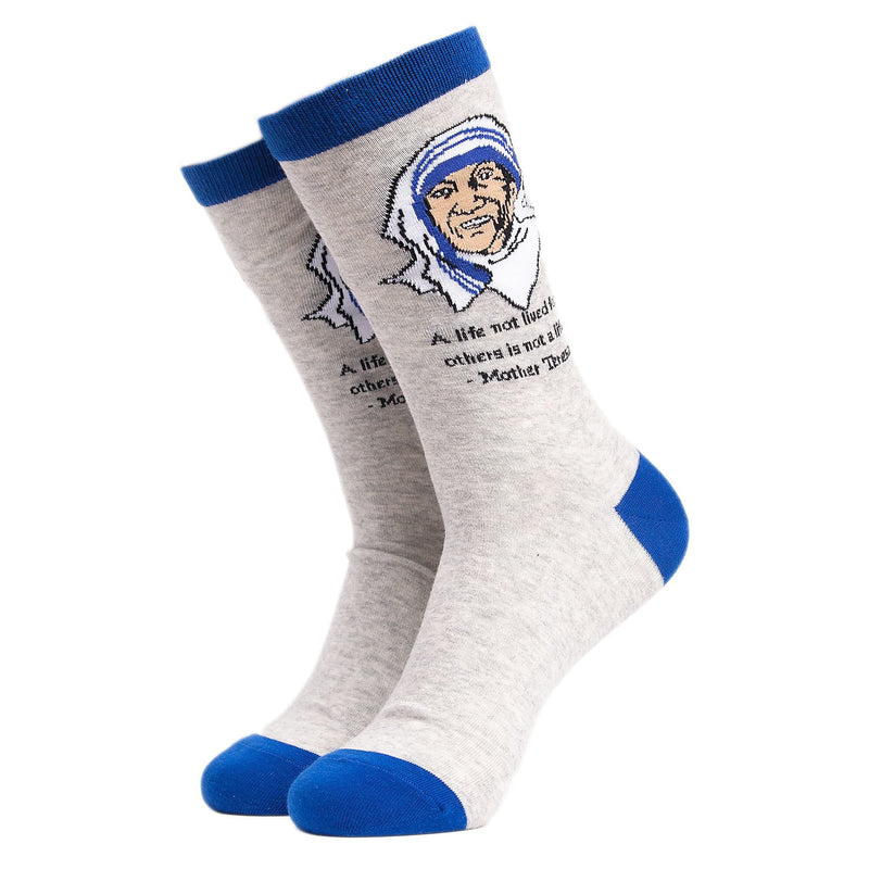 1 Pack Mens & Ladies Mother Theresa Crew Cotton Socks