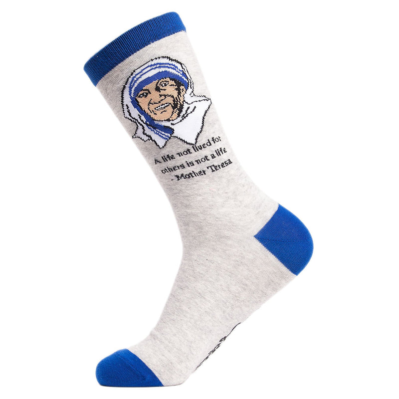 1 Pack Mens & Ladies Mother Theresa Crew Cotton Socks