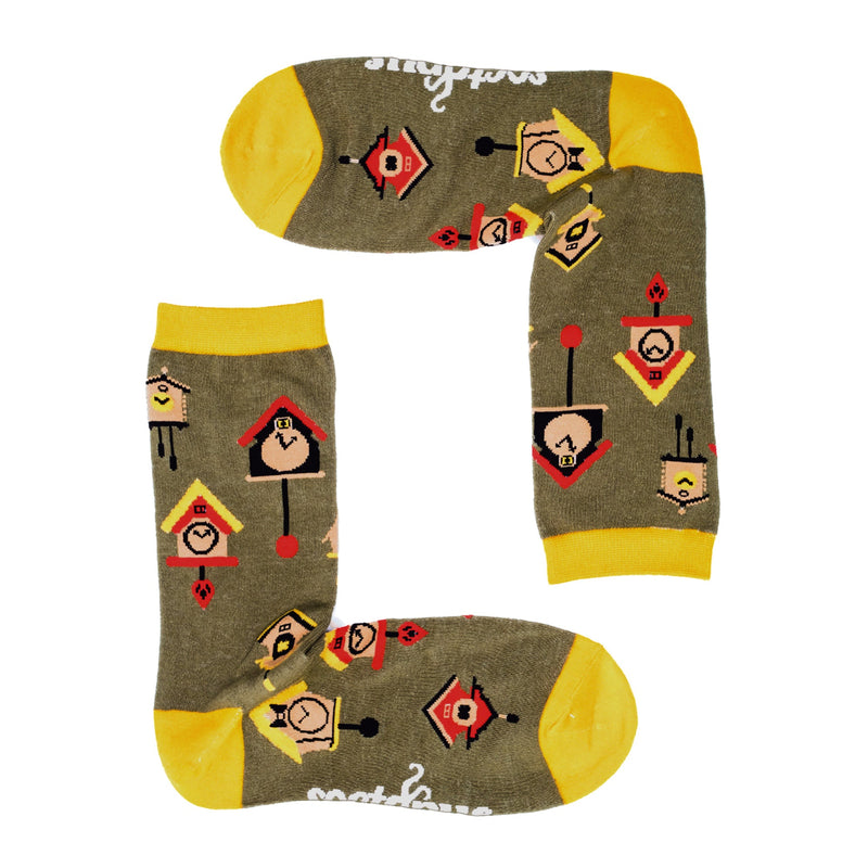 1 Pack Mens & Ladies Bird Pattern Crew Cotton Socks